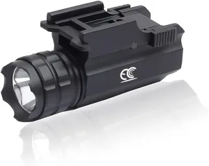 500 Lumens LED Rail Mount Tactical Gun Flashlight Pistol Light with Strobe, Quick Release for Hunting, Black