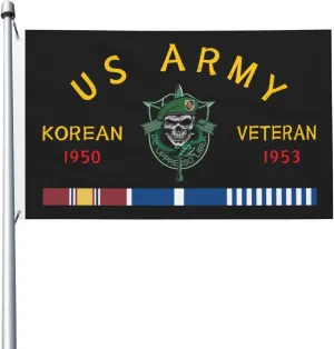 5th Special Forces Group Korean War Veteran 3x5 FT Flag - Vivid Printing, Indoor Outdoor Banner with Brass Grommets