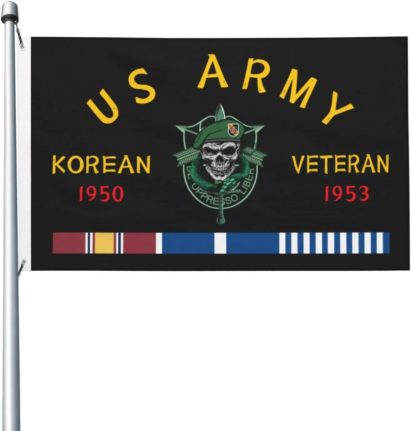 5th Special Forces Group Korean War Veteran 3x5 FT Flag - Vivid Printing, Indoor Outdoor Banner with Brass Grommets