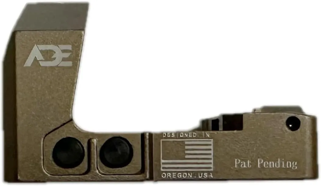 ADE Artemis FDE(RD3-022) Motion Activated, Multi-6 Reticles RED Dot Sight for Optics Ready Pistol That is Compatible with RMR footprint Optics Plate Made For Holosun 407C/507C/507T,Riton X3 Tactix PRD