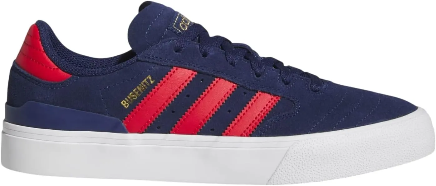 adidas Men's Busenitz Vulc II Skate Shoes - Dark Blue/BetterScarlett/Gold Metallic, Size: 10.5