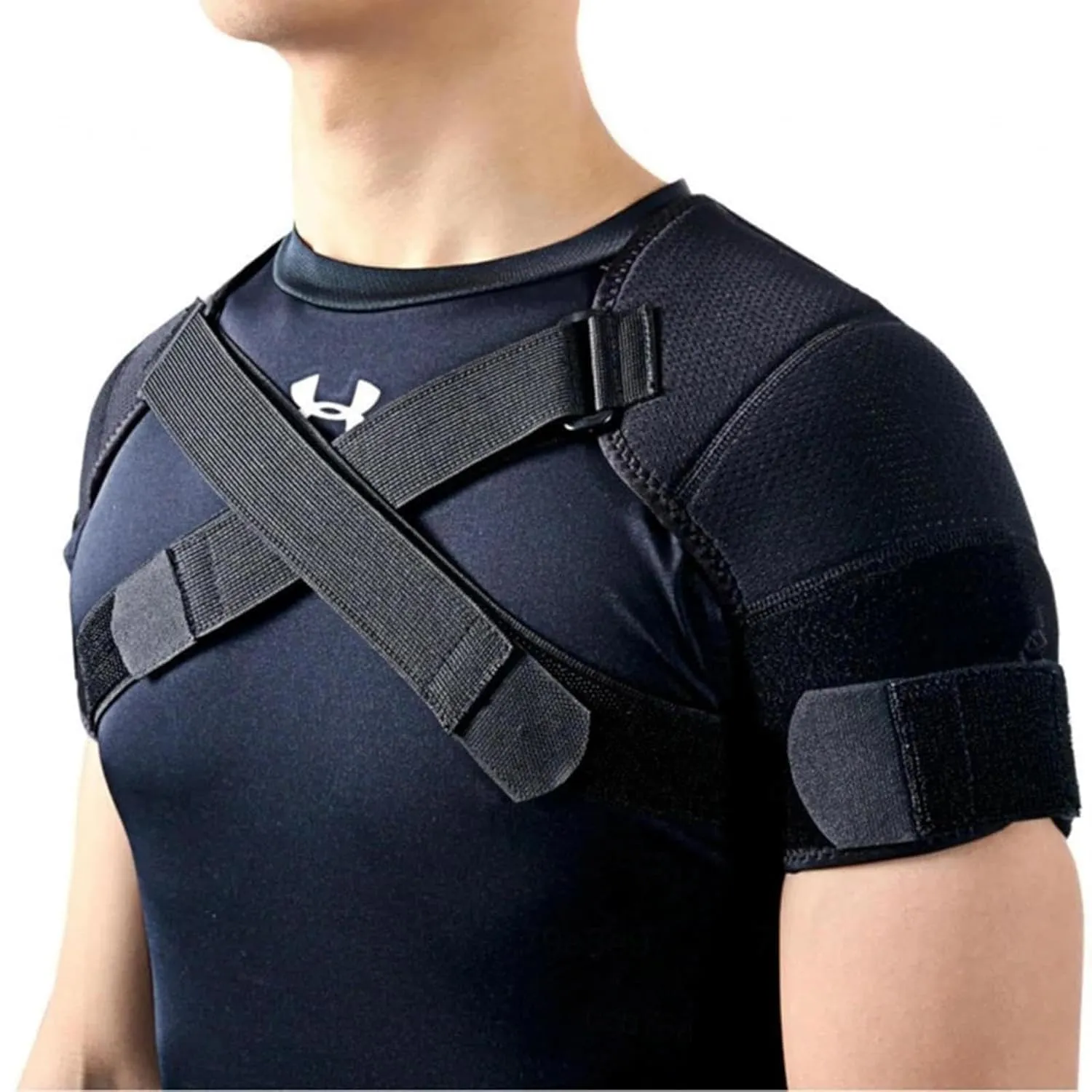 Adjustable Double Shoulder Support Brace, Flexible Compression Wrap Protector for Sleeping Pain Relief & Injury Preventio for Men and Women Frozen Shoulder,AC Joint,Labrum Tear(XXL/XXXL)