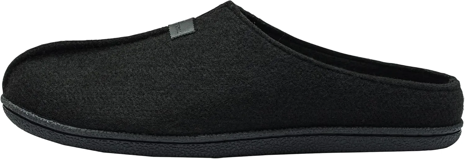 Alpine Swiss Bruce Mens Felt Faux Wool Clog Slippers Comfortable Slip On House Shoes