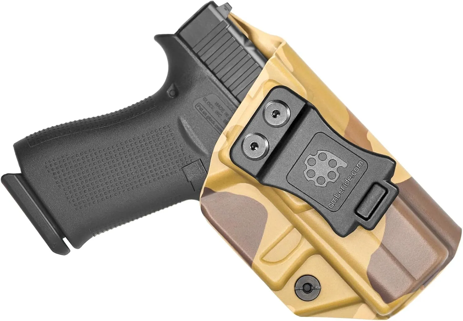 Amberide KYDEX Holsters for Glock 43/43X & 43X MOS | Adjustable Cant | Inside & Outside Waistband Concealed Carry Options | IWB & OWB for Ultimate Comfort & Stability