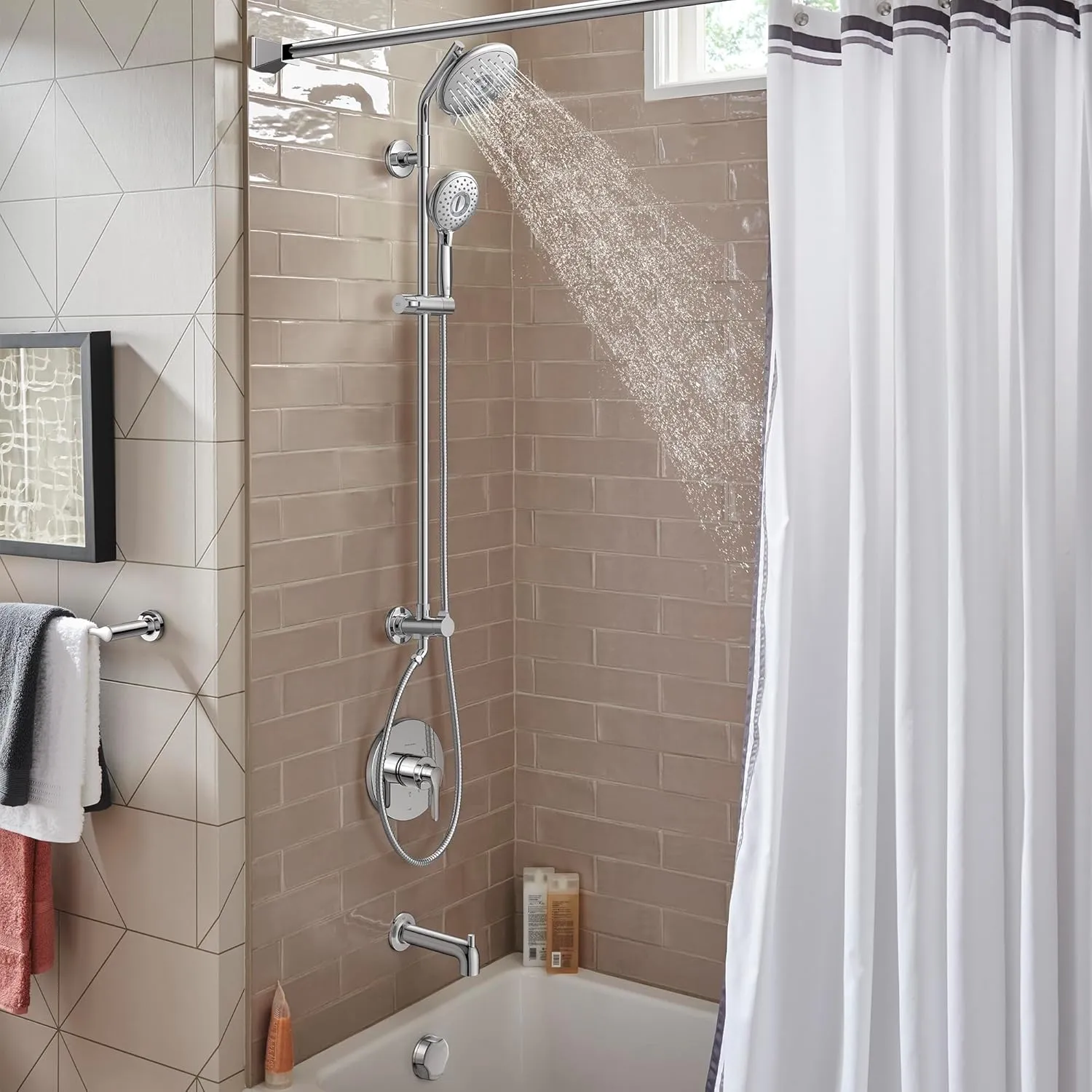 American Standard 1029110000 Spectra Versa 36-Inch 4-Function Retrofit Shower System, 1.8 GPM, Polished Chrome