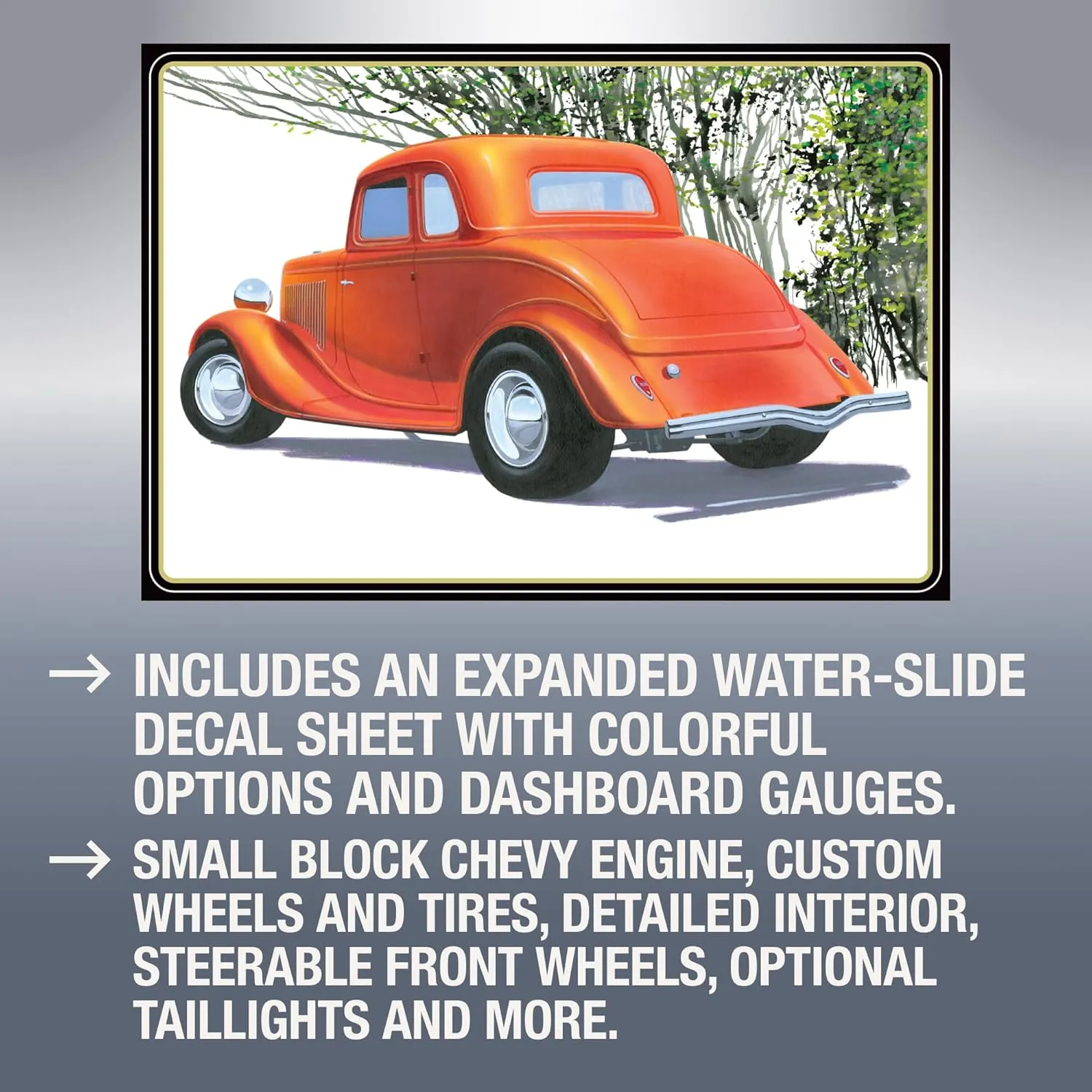 AMT 1934 Ford 5-Window Coupe Street Rod 1:25 Scale Model Kit