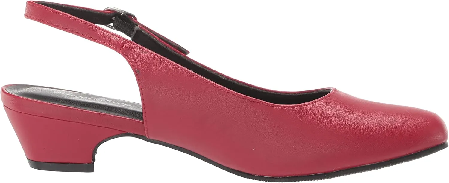 AngelSteps Women's Adult Delia Pumps Dress Shoes Low Heel Slingback