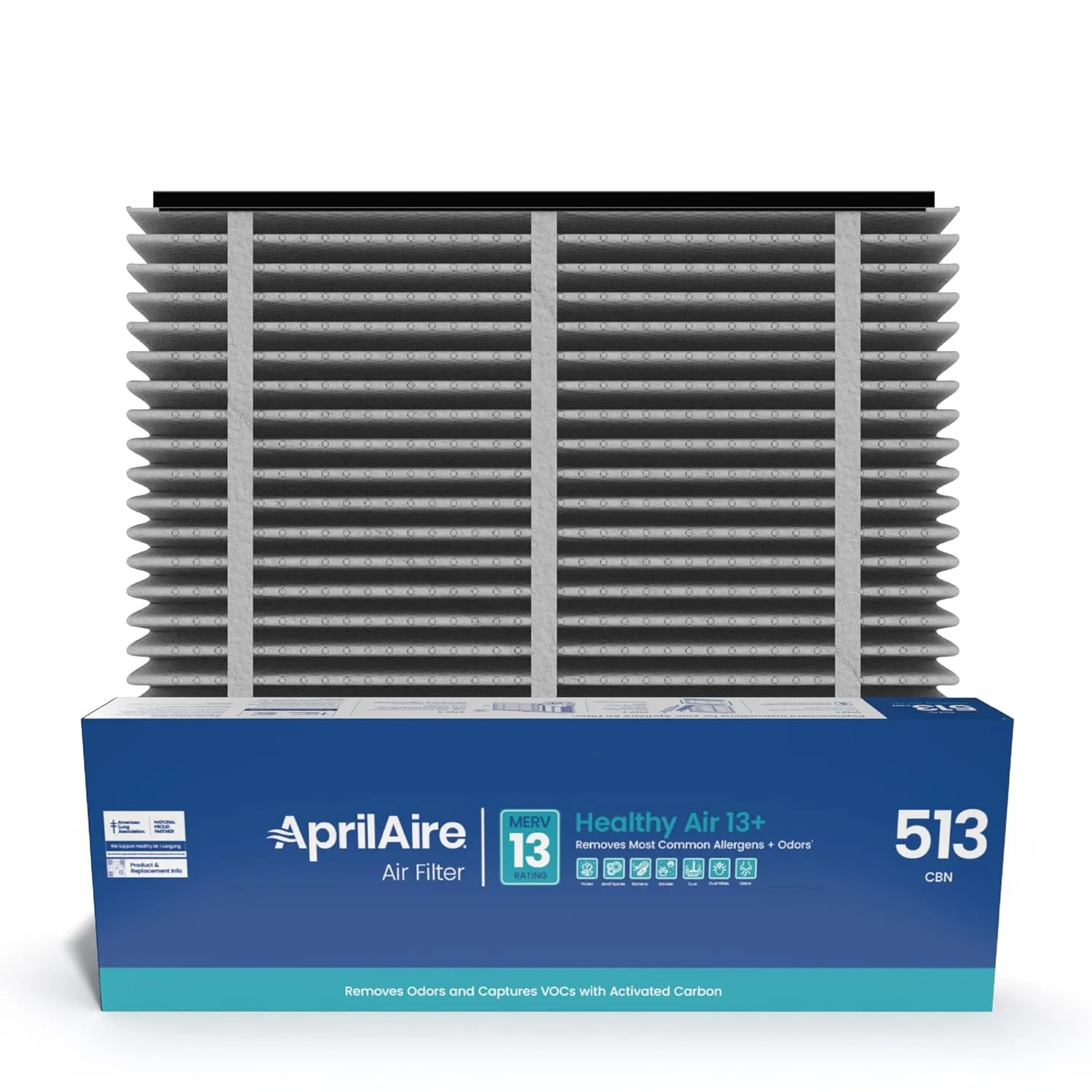 AprilAire 513CBN Replacement Filter for AprilAire Whole House Air Purifiers - MERV 13 with Carbon, Healthy Home Allergy   Odor Reduction, 31x28x4 Air Filter (Pack of 1)