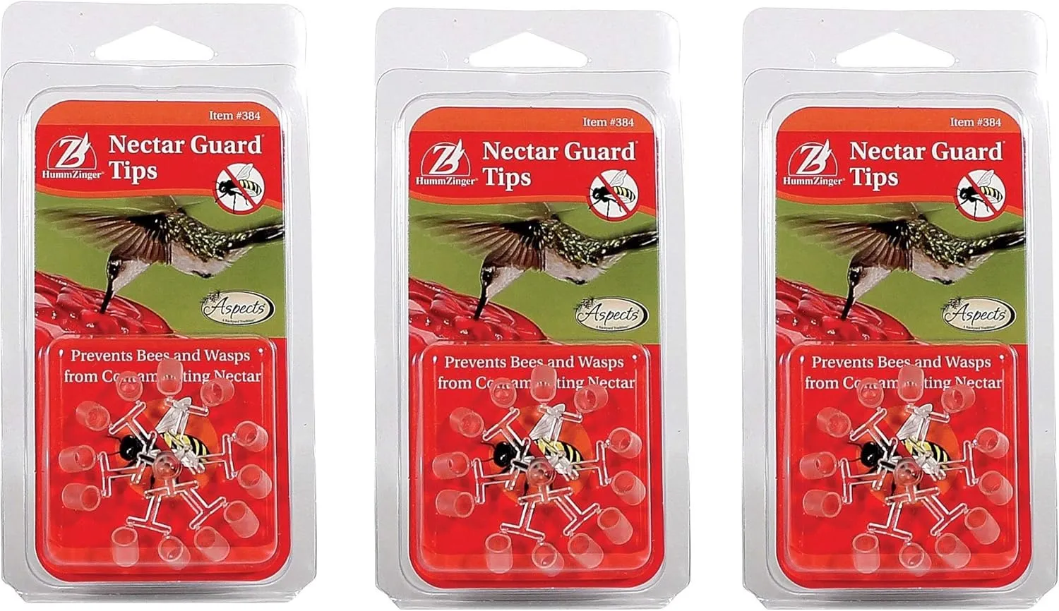 Aspects 3 Pack of Nectar Guard Tips, 12 Tips Per Pack, for Hummingbird Feeders