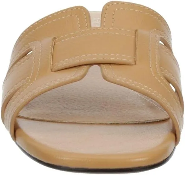 Astrid - Women's Open Toe H-Band Flat Slide Sandals