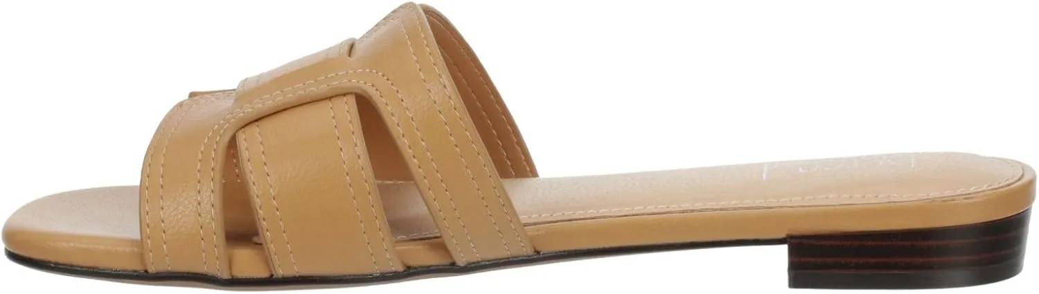 Astrid - Women's Open Toe H-Band Flat Slide Sandals