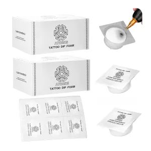 ATOMUS Tattoo Dip Foam 36pcs Tattoo Needles Dip Cup Caps Tattoo Needles Cleaning Cups Needles Head Tip Dip Foam Tattoo Clean Supplies