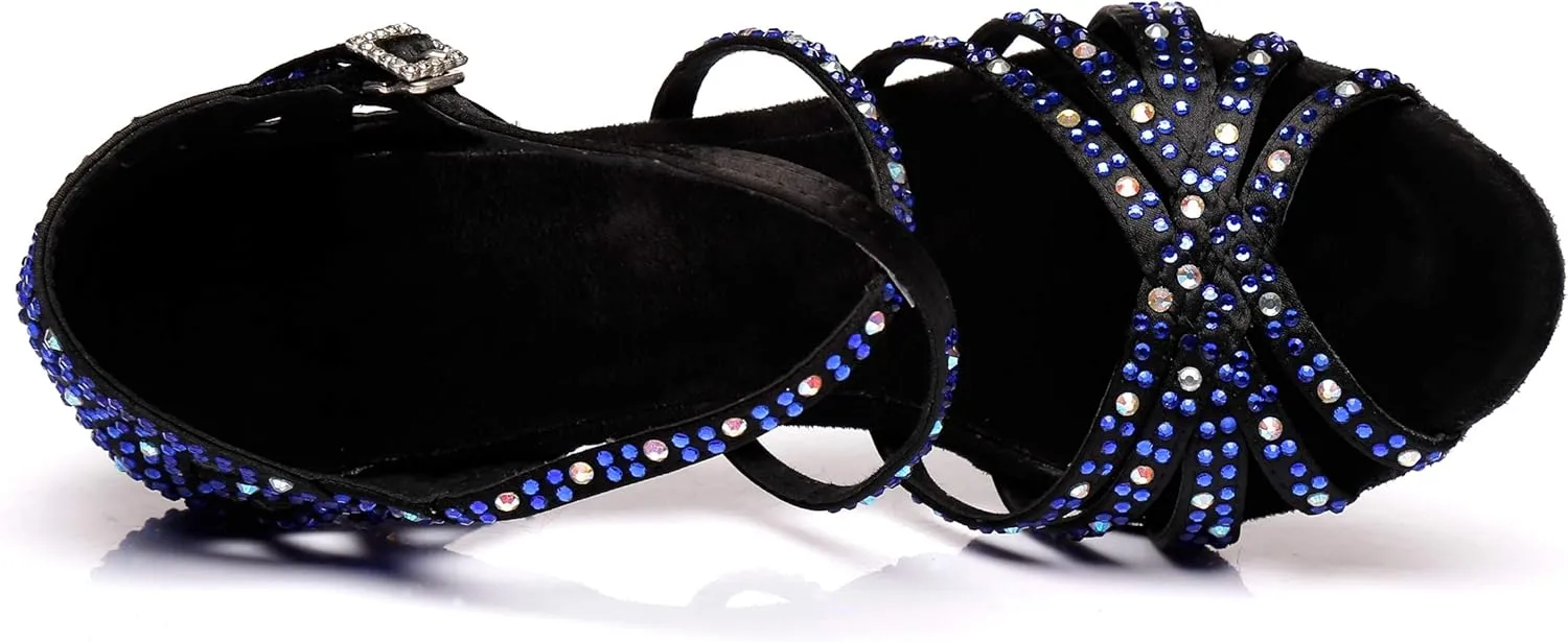 Ballroom Dancing Shoes for Women Sparkle Rhinestones Wedding Prom Sandals