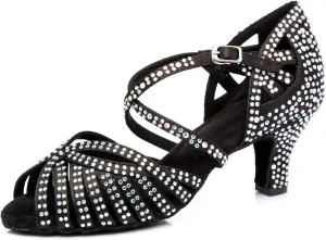 Ballroom Dancing Shoes for Women Sparkle Rhinestones Wedding Prom Sandals
