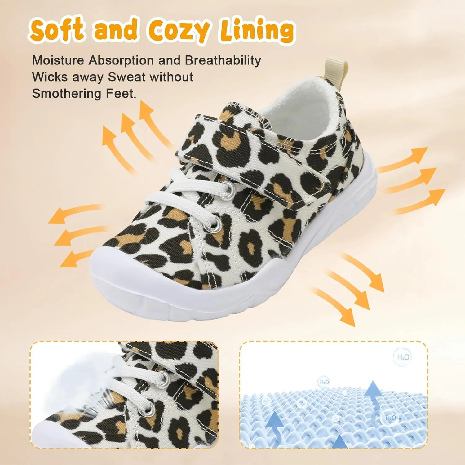 BARERUN Kids Canvas Shoes Running Shoes for Girls Boys Wide Toe Box Barefoot Toddler Sneakers Girls Boys School Shoes Non-Slip Toddler Tennis Shoes