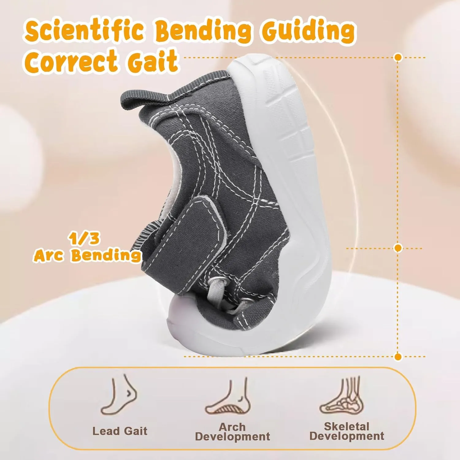 BARERUN Kids Canvas Shoes Running Shoes for Girls Boys Wide Toe Box Barefoot Toddler Sneakers Girls Boys School Shoes Non-Slip Toddler Tennis Shoes