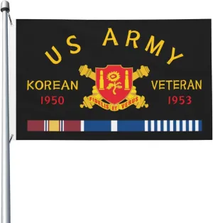 Battalion 29th Field Artillery Korean War Veteran 3x5 FT Flag - Vivid Printing, Indoor Outdoor Banner with Brass Grommets