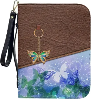 Bible Cover for Women Leather Bible Case with Black Ribbon Personalized Bible Study Supply Carrying Bag Tote