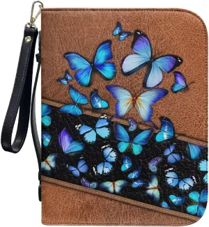 Bible Cover for Women Leather Bible Case with Black Ribbon Personalized Bible Study Supply Carrying Bag Tote