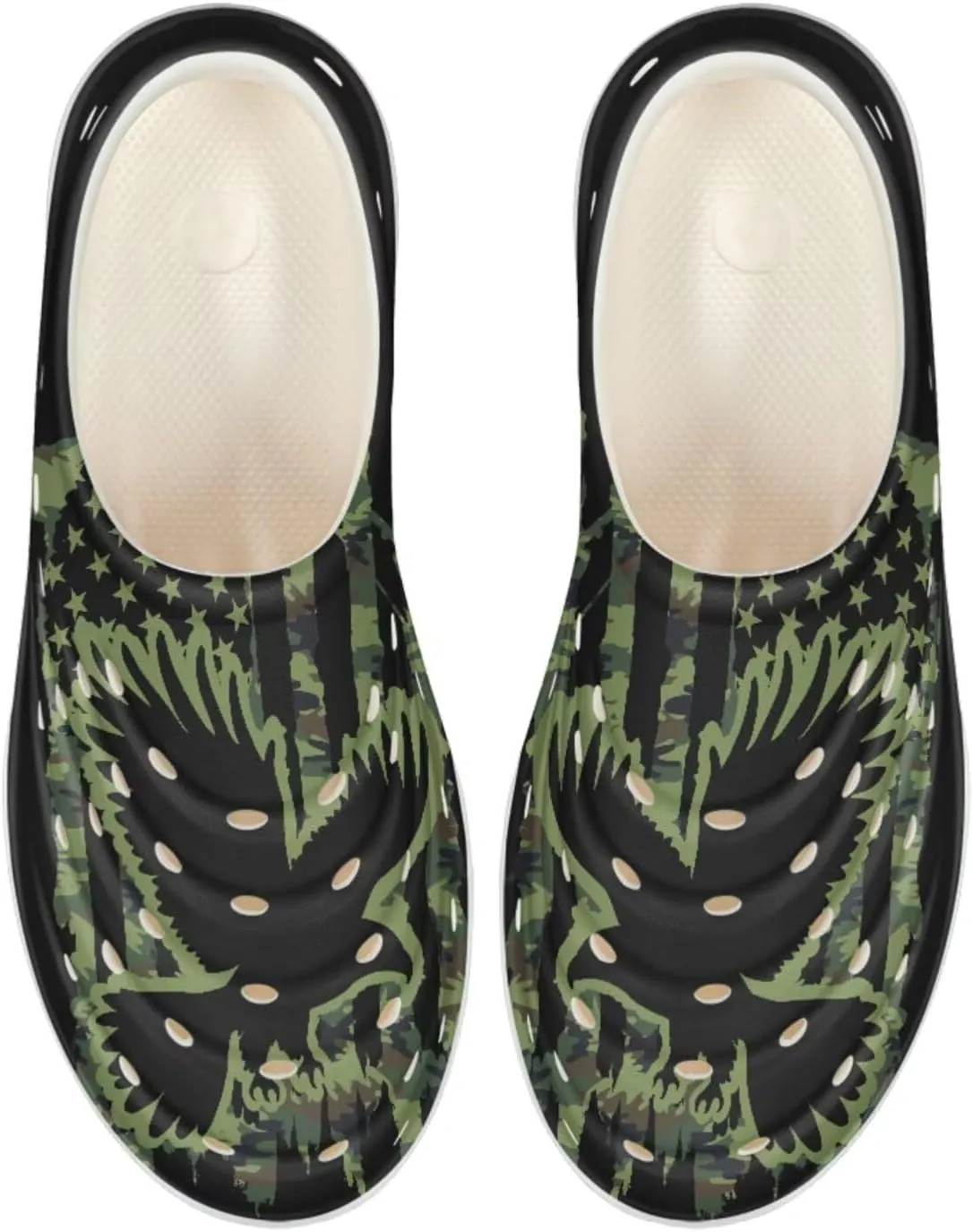 Boys Tractor Print Garden Clogs Kids Water Shoes Non Slip Slide Sandals Summer Sneakers for Indoor Outdoor