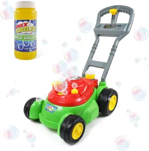 Bubble-N-Go Mower, Includes 4oz Bubble Solution, Bubble Lawn Mower for Toddlers, Outdoor Bubble Toy for Kids, No Batteries Required, Red