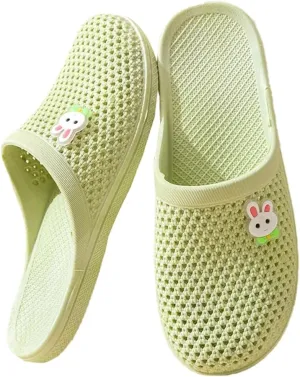 Caistre Bath Slippers with Holes Women Lightweight Slide Sandals Indoor Outdoor Bath Slippers Non Slip House Shoes Pool Beach