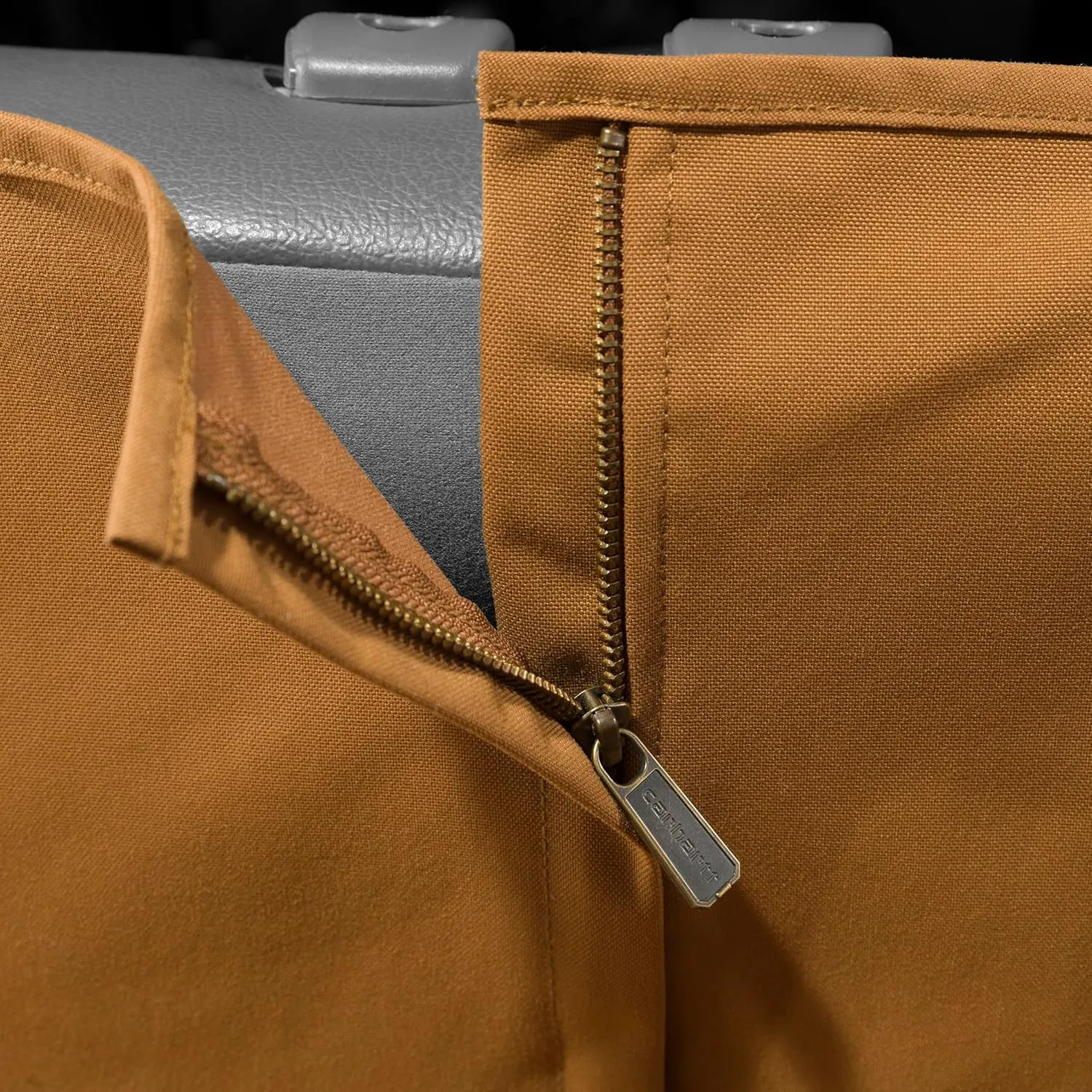 Carhartt Universal Fitted Nylon Duck Pet Hammock Car Seat Protector, Dog Back Seat Cover, Carhartt Brown