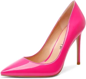 Castamere Womens Basic High Heels Pumps Slip On Pointy Toe Stilettos 10CM Heel