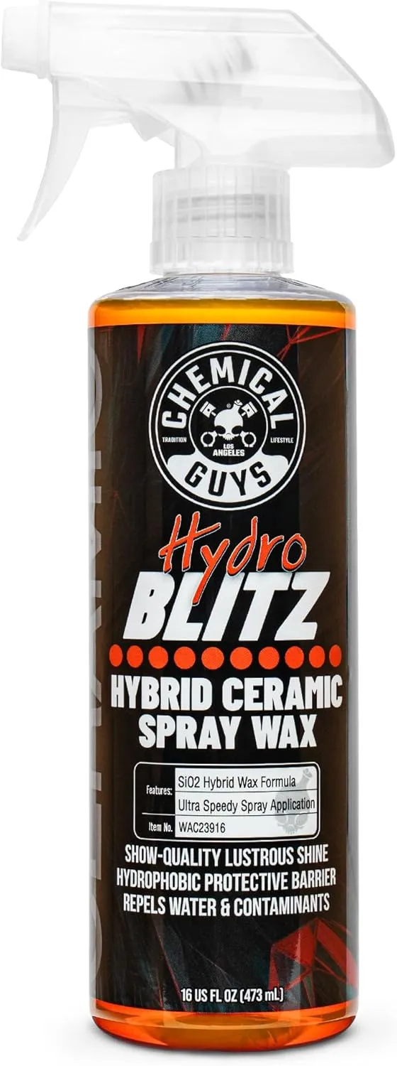 Chemical Guys WAC23916 Hydro Blitz Ceramic Spray Wax, with Carnauba, (Safe for Cars, Trucks, SUVs, RVs, & More) 16 fl oz