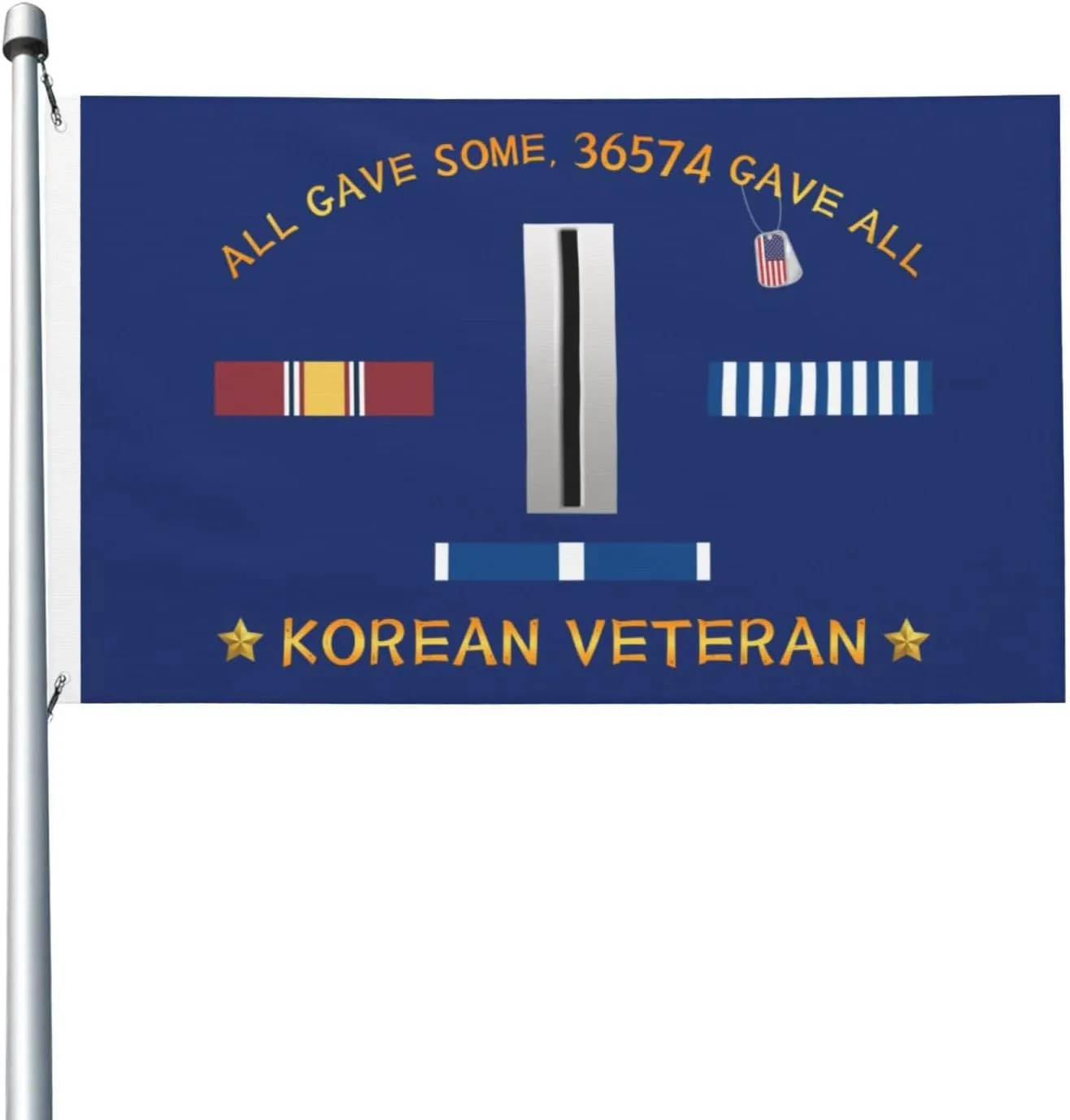 Chief Warrant Officer 5 Korean Veteran 3x5 FT Flag - Vivid Printing, Indoor Outdoor Banner with Brass Grommets