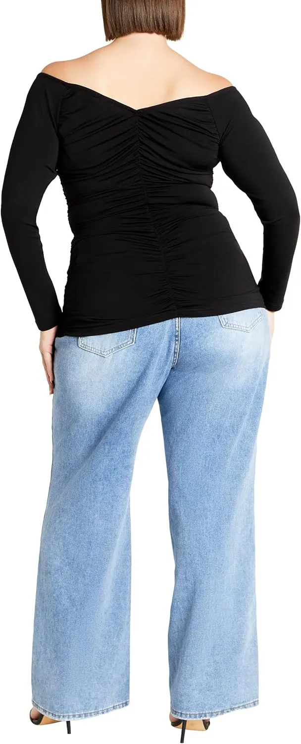 City Chic Women's Ruched Sally Top