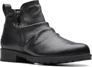 Clarks Unisex Aspra Walk WP Sneaker, Black Leat, 0 US Women