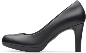 Clarks Women's Adriel Viola Dress Pump, Black Leather, 5.5