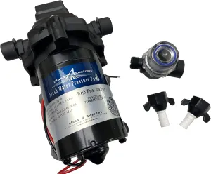 classAcustoms RV Water Pump |12 Volt DC power On Demand RV Pump 12V3 | Camper Trailer Concession Motor Home | 3 GPM | Self Priming | flojet shurflo pump 12 volt pumps