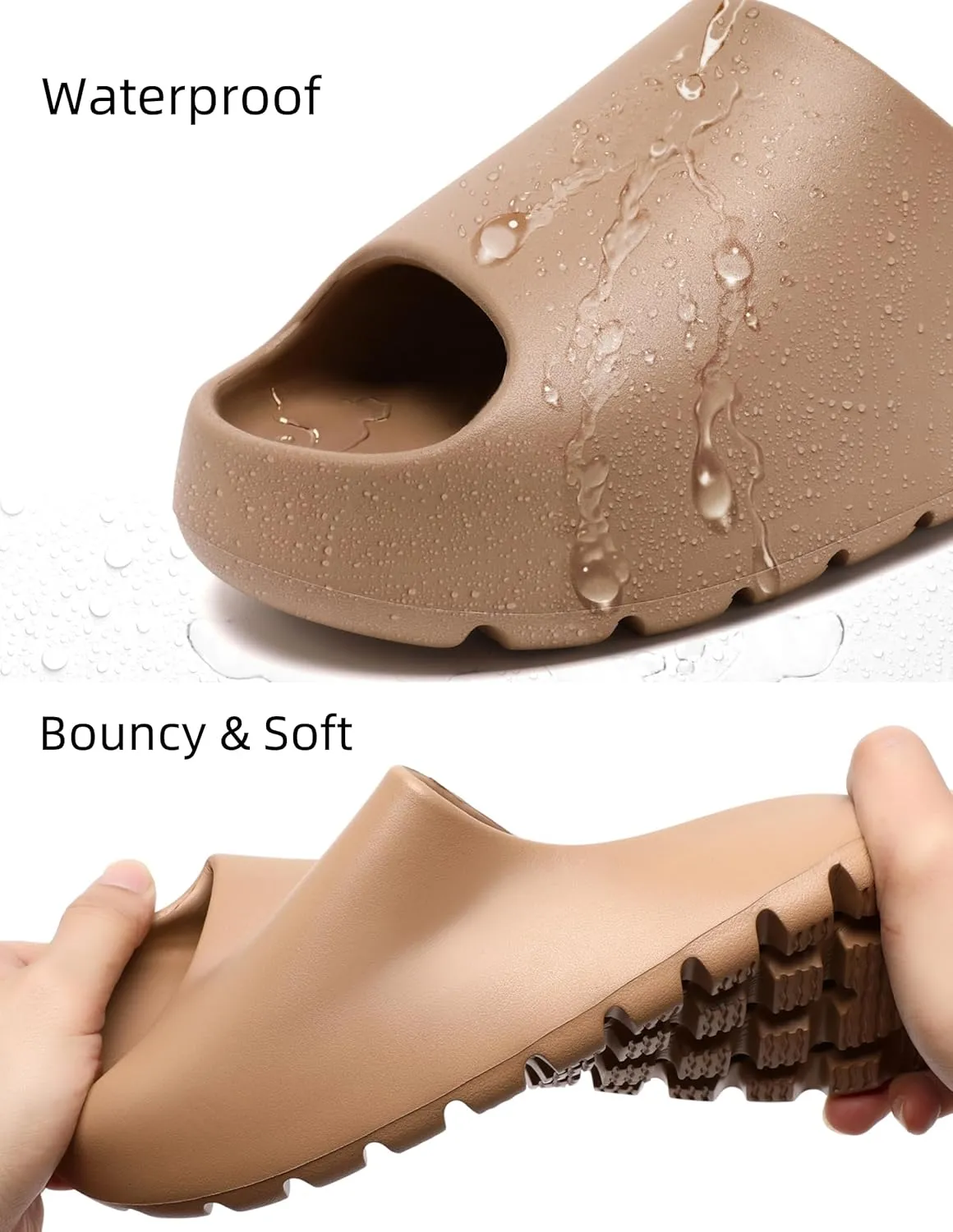 Cloud Slides for Women Men, Womens Walking Sandals Comfortable, Unisex Shower Shoes Thick Pillow Slippers, Waterproof House Slide Sandals Indoor Outdoor