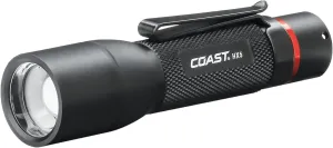 COAST HX5 360 Lumen LED Flashlight, Pure Beam Focusing, Slide Focus, Pocket Clip, Weatherproof, Pocket Sized, Battery Included
