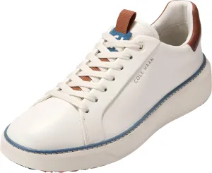 Cole Haan Men's Grandpro Topspin Golf Sneaker, Ivory/Auburn/Scroll, 9 Wide