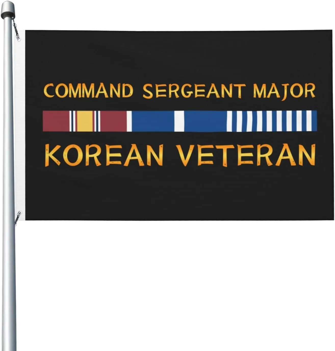 Command Sergeant Major Korean Veteran 3x5 FT Flag - Vivid Printing, Indoor Outdoor Banner with Brass Grommets
