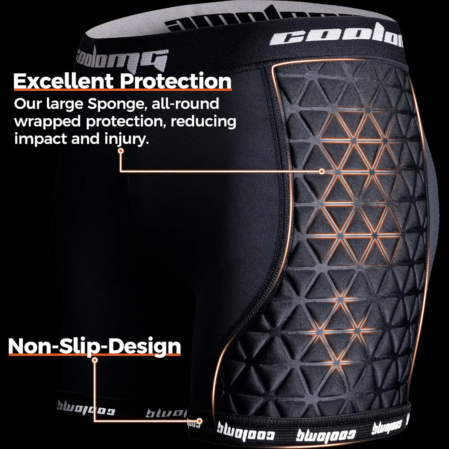 COOLOMG Women Softball Sliding Shorts Compression Padded Slider Shorts for Baseball Football Lacrosse Hockey (2-Pack)