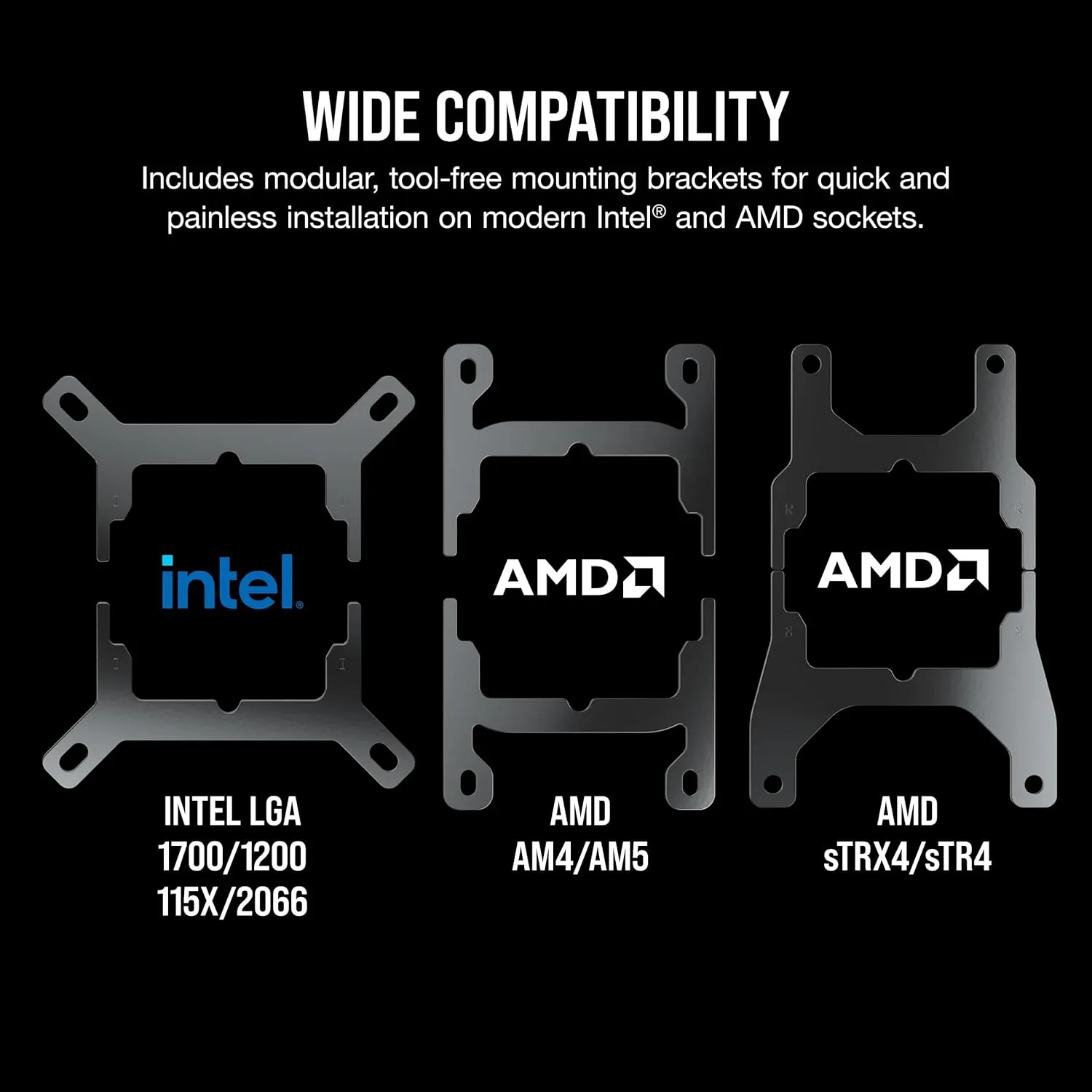 CORSAIR H100i RGB Elite Liquid CPU Cooler - 240mm AIO - AF120 Elite PWM Fans - Intel® LGA 1700, 1200, 2066, AMD® AM5 & AM4 Sockets - White