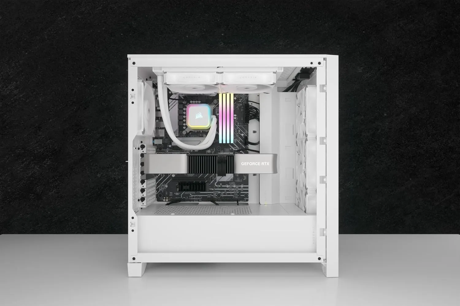 CORSAIR H100i RGB Elite Liquid CPU Cooler - 240mm AIO - AF120 Elite PWM Fans - Intel® LGA 1700, 1200, 2066, AMD® AM5 & AM4 Sockets - White