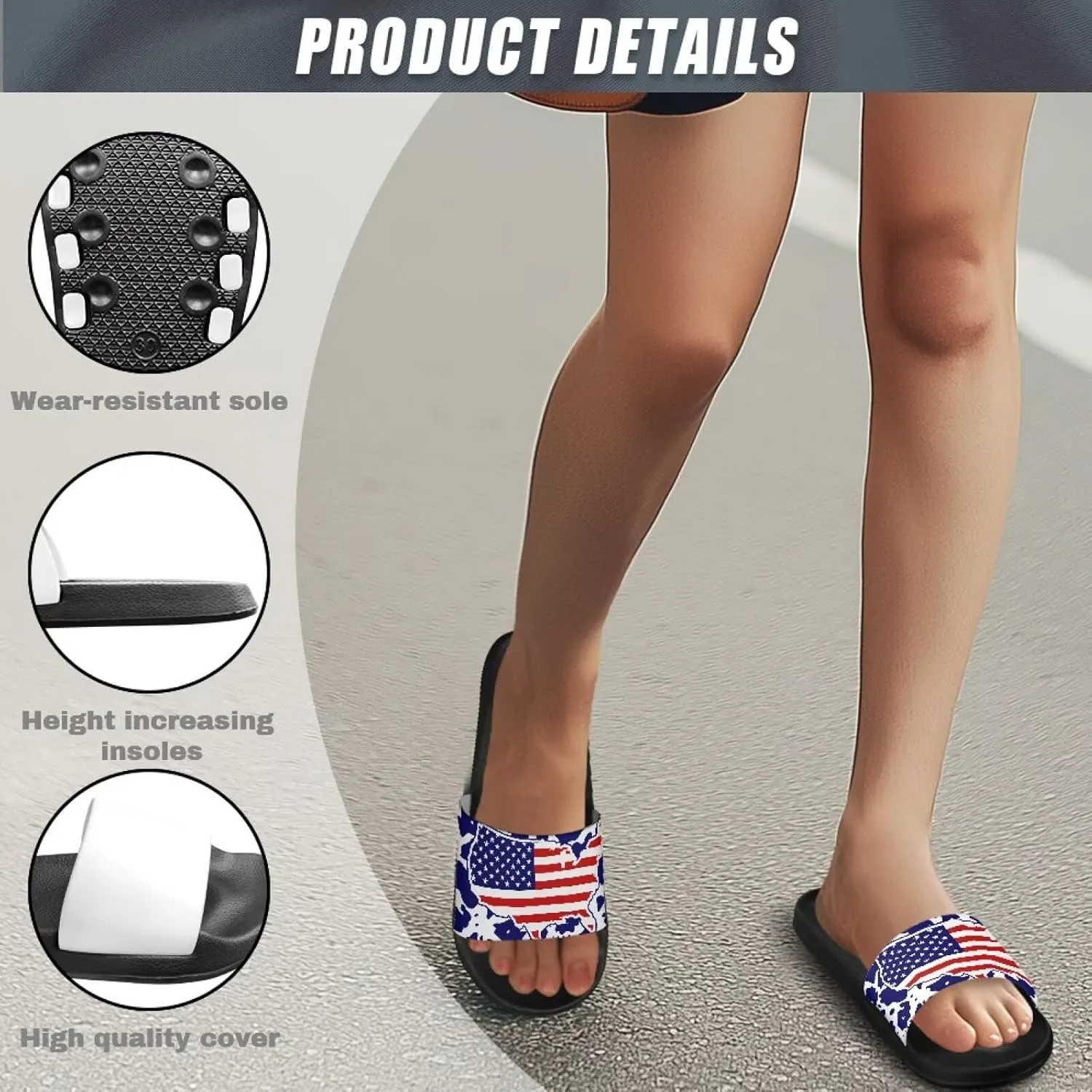 Couple Pattern Slide Sandals for Women Men Ultra Comfort Recovery Pillow Slippers Soft Summer Beach Shoes