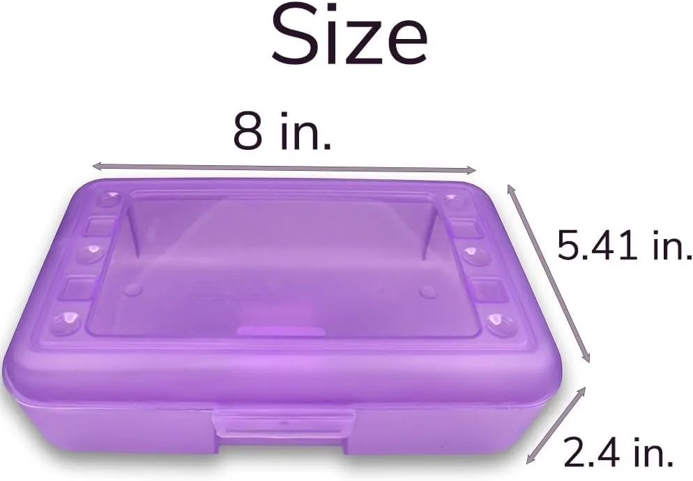 Craft County Solid Color Pencil Box – Store All Your Art Supplies in 1 Convenient Location – 5 Vibrant Colors to Choose From