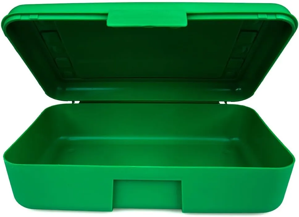 Craft County Solid Color Pencil Box – Store All Your Art Supplies in 1 Convenient Location – 5 Vibrant Colors to Choose From