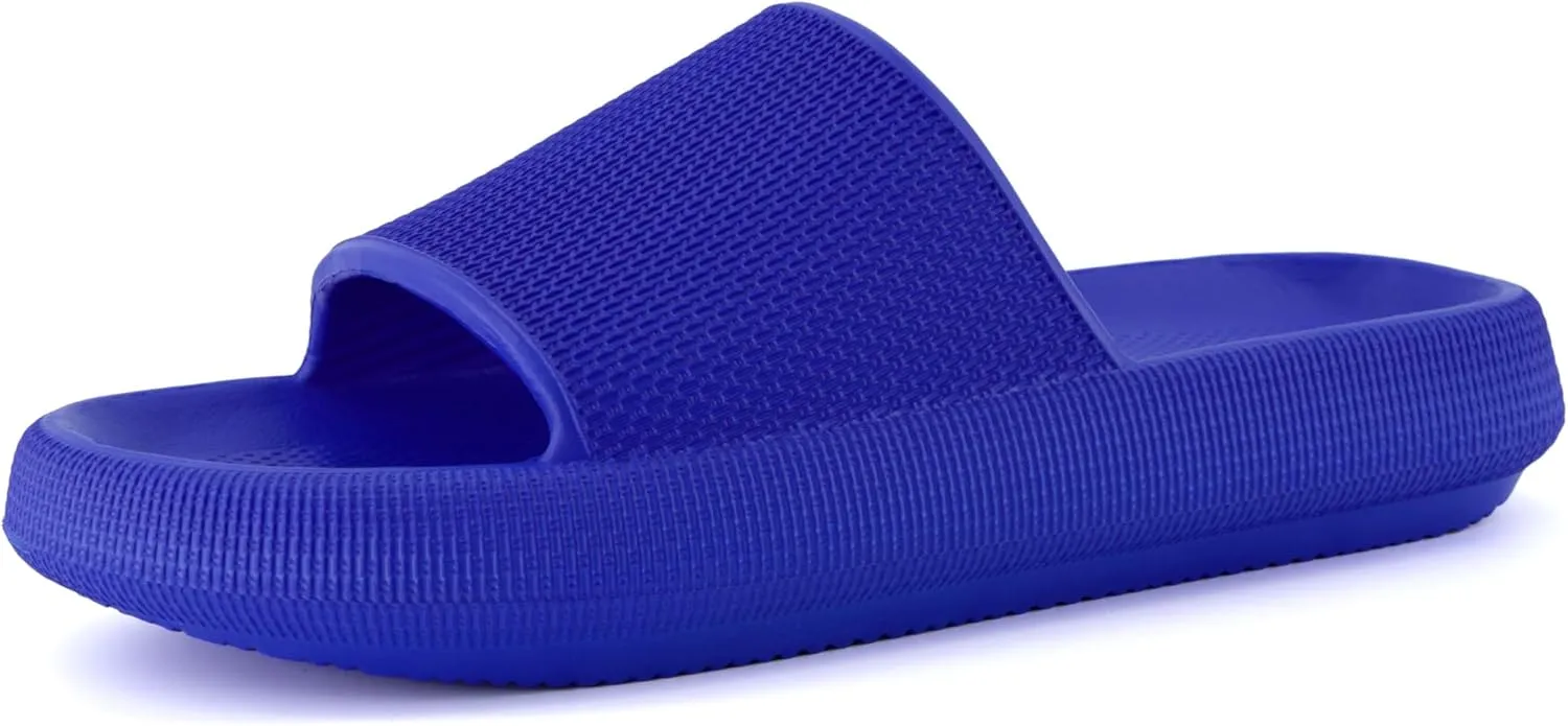 CUSHIONAIRE Men's Feather cloud recovery pool slide with  Comfort