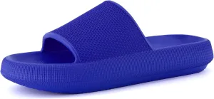 CUSHIONAIRE Men's Feather cloud recovery pool slide with  Comfort