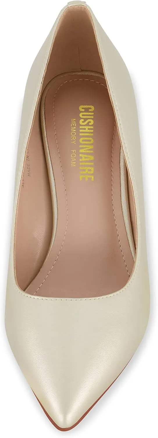 CUSHIONAIRE Women's Halsey Dress Pump with  Comfort, Wide Widths Available