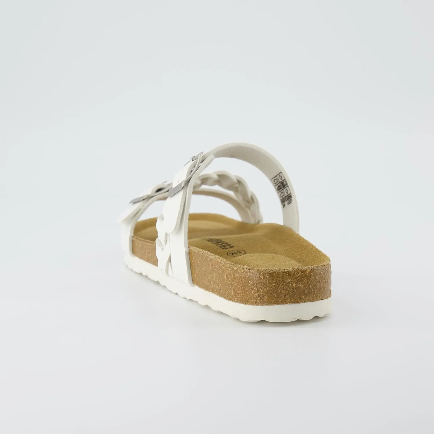 CUSHIONAIRE Women's Lizzy Cork Footbed Sandal - Comfortable, Adjustable Straps, Arch Support, Wide Widths Available, Boho Chic Summer Slides