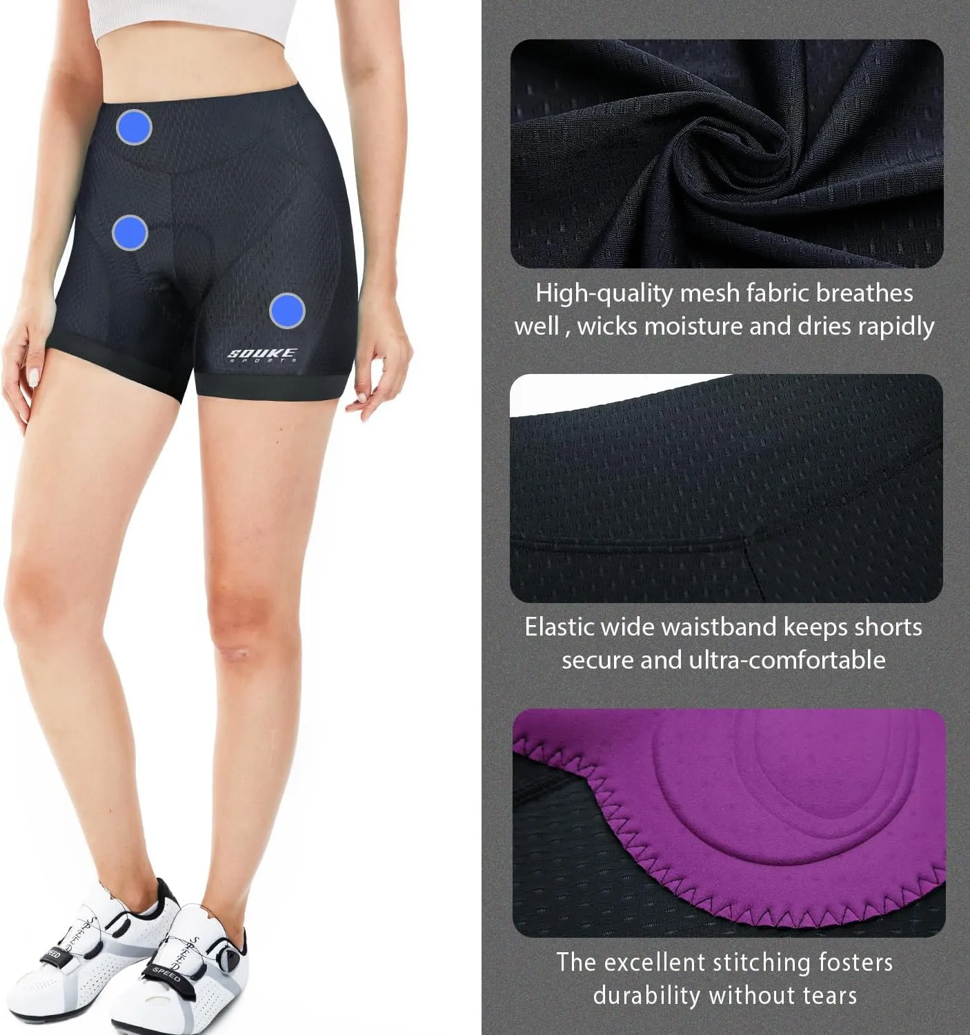 Cycling Shorts Women's 3D Padded Bicycle Bike Biking Underwear Shorts