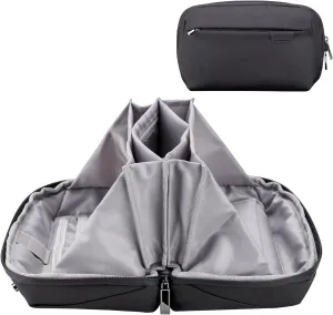 DDgro Cable Organizer Travel Pouch, Accessories Carrying Case Bag for Electronics, MacBook Charger & Cords, Hard Drive (Black)